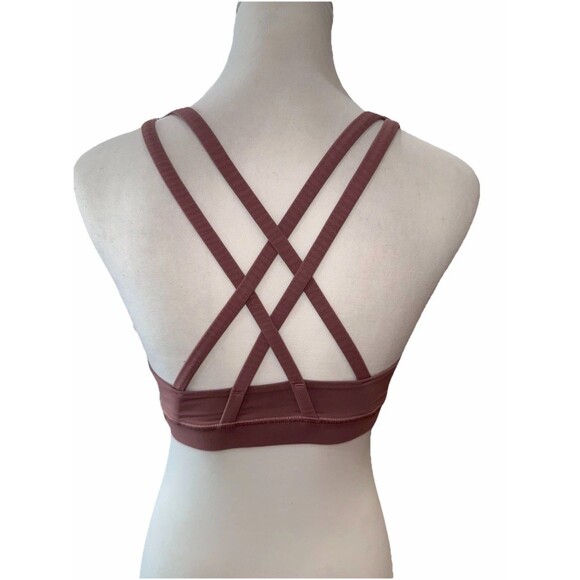 Lululemon Energy Bra Spiced Chai Mauve Crisscross Back Medium Support Size 6 - Picture 2 of 8